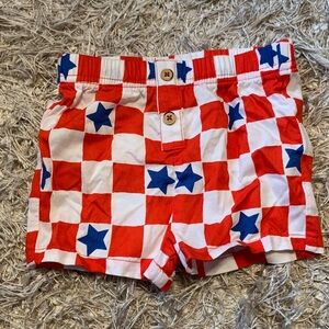 Cat & Jack Baby Shorts 3-6m Red White and Blue stars NWT
